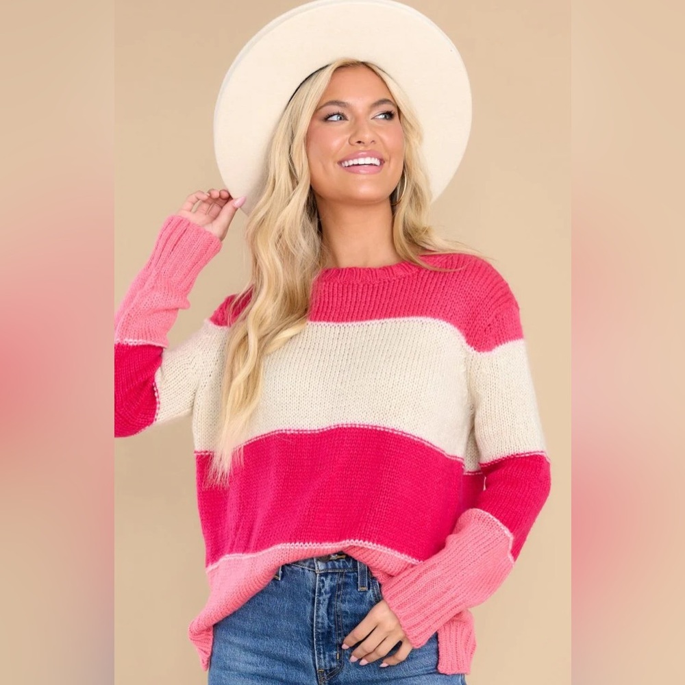 Wooden Ships Cameron Pink Oversized Knit Sweater in Pink